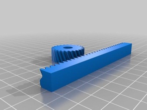 meine kundenspezifische zahnstange mit ritzel Zahnstange-Ritzel Teile kundengebundene 3d print model - Mito3D