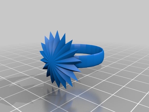 flower ring 3d printing 3D print model - Mito3D