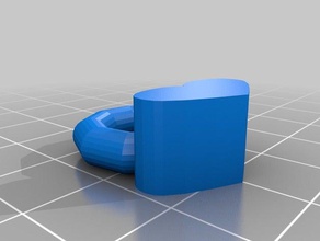 simple heart pendant 3d printing 3d print model - Mito3D