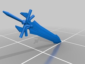 ultima buster kılıç dissidea video oyunları 3d print model - Mito3D