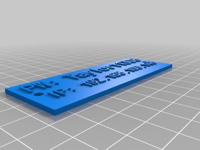passplate10-13 - Zubehör kundengebundene 3d print model - Mito3D