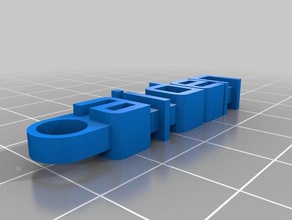aiden message keychain organization customized 3d print model - Mito3D