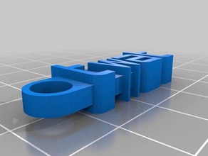 twat message keychain organization customized 3d print model - Mito3D