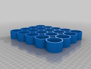 customized parametric bottle tray thick 50ml e-liquid bottles organization 3d print model - Mito3D