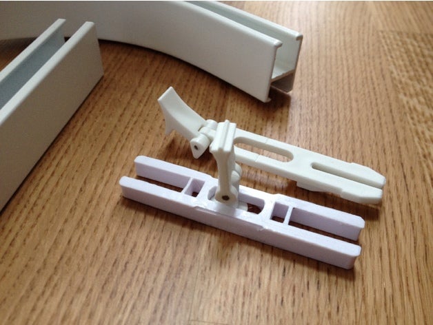 vidga conector del riel las piezas de repuesto el la cortina cortinas sujetador casa ikea hack rail ventana 3D print model - Mito3D