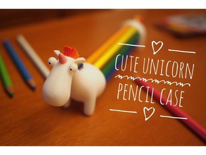 cute unicorn pencil case 3d printing 3d print model - Mito3D