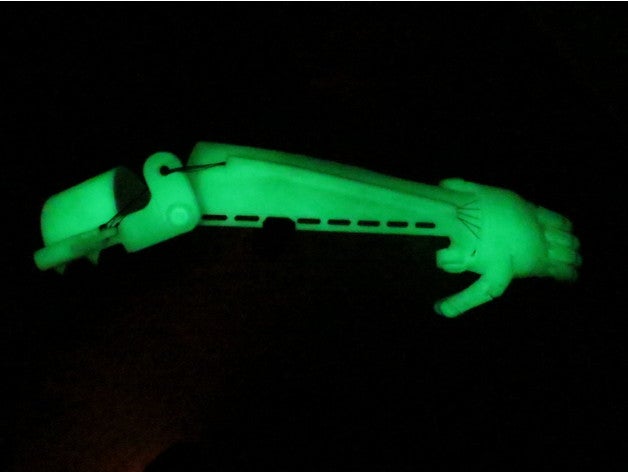 my customized unlimbited arm v21 - alfie edition engineering e-nable prosthetic enable enablingthefuture glow dark prosthetics 3D print model - Mito3D