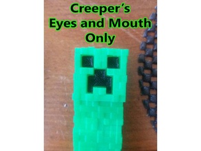 minecraft creeper eye mouth only creatures 3d print model - Mito3D