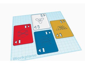 fortalecido assobiando destino jogando cartas A impressão 3d 3d print model - Mito3D