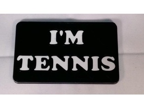 i'm tennis card id badge holder bicolour accessories credit hoder 3d print model - Mito3D