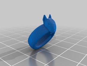 bullterrier yüzük aksesuarlar 3d çizgi hayvan bull moda pet terrier 3d print model - Mito3D