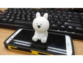 overaction rabbit animals kakao talk over action 3d print model - Mito3D
