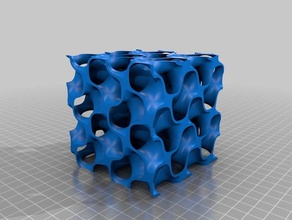 gyroid-structure art 3d experiment fdm fff home print math no support pla 3d print model - Mito3D