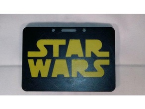 bicolour savaşları rozet kimlik kredi kartı sahibinin yıldızı aksesuarlar tutucu kart sahibi rozeti hoder star wars logo Yıldız Savaşları starwars logosu 3d print model - Mito3D