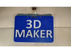 bicolour 3d maker id card holder accessories hoder 3d print model - Mito3D