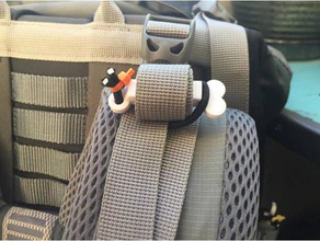 cinghia zaino manager - 20mm dorsale accessori avventura backtoschool clip militare organizzatore all'aperto cinturino tattico la cravatta 3d print model - Mito3D