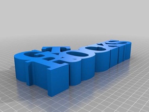 meine angepasste variable Wort Skulpturgtrocks Skulpturen kundengebundene 3d print model - Mito3D