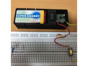 3v 5v power supply electronics 9v battery holder 3d print model - Mito3D