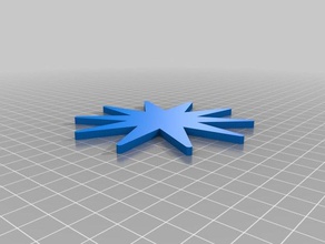 my customized star 3d openscad library math art 3d print model - Mito3D