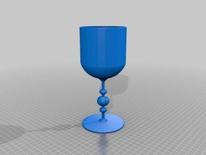 glass wine food & drink 3d print model - Mito3D