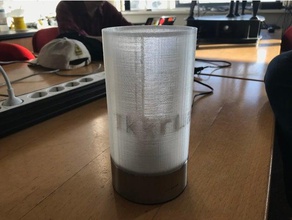 anpassbare Lampe Schatten verborgenen text Haushalt kundengebundene Lampenschirm openscad 3d print model - Mito3D
