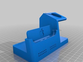 iphone 6s plus + watch docking station electronics apple 6 iwatch solidworks 2016 3d print model - Mito3D