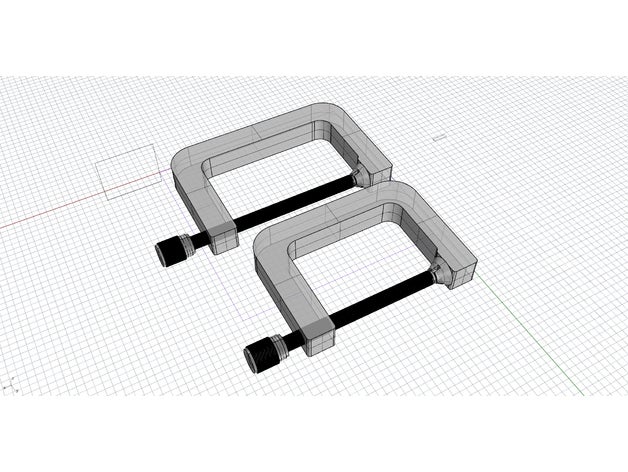 g-clamp - 2 sizes tools clamp 3D print model - Mito3D