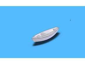 drift boat simple models 3d print model - Mito3D