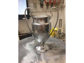Şampiyonlar Ligi Kupası - metin ans sembolü tarama ve kopyaları şampiyon kap kupa uefa 3d print model - Mito3D