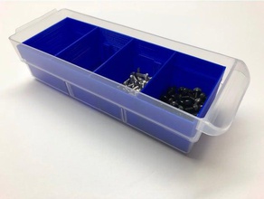 small parts drawer insert organization organizer parametric cabinet storage 3d print model - Mito3D