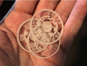 ceres nuovo yen 50 - taglio laser monete & distintivi scifi distesa 3d print model - Mito3D