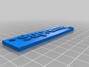 supreme keychain 3d printing 3d print model - Mito3D