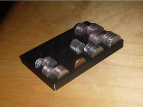coin counting tray organization coins holder counter 3d print model - Mito3D
