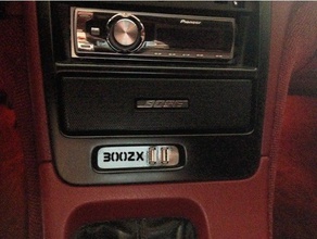 300zx 2 porta usb orologio sostituzione del logo di opzioni automotive nissan turbo z32 3d print model - Mito3D