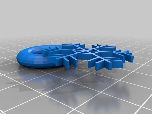 snowflake pendant 3d printing 3D print model - Mito3D