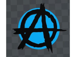 Anarchie-symbol-magnet Spielzeug & Spiele logo magnet punk 3d print model - Mito3D