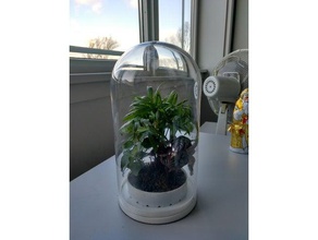 14cm ikea dome terrarium decor hack openscad plants 3d print model - Mito3D