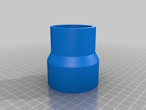 tubo ciclone del collettore di polveri dell'adattatore parti su misura 3d print model - Mito3D