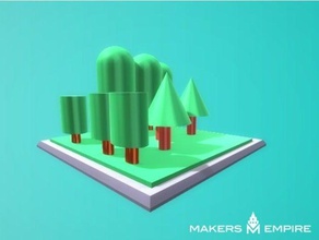 wenig Wald Kunst 3d print model - Mito3D