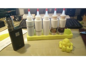 e-sıvı şişe tutucu 6x1 e-sigara organizasyon özelleştirilmiş esigara ezigarette sıvı Organizatör 3d print model - Mito3D