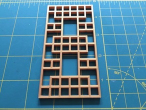 chinese square lattice buildings & structures 3d print model - Mito3D