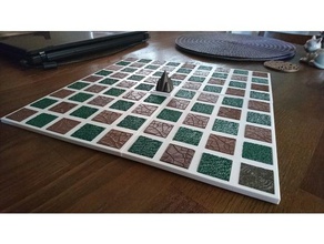 quadrato modulare piastrelle da tavolo del consiglio giochi gioco di scacchi cyvasse aperto 3d print model - Mito3D