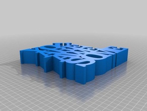 la mia su misura variabile word scultura più opzioni segni e loghi 3d print model - Mito3D