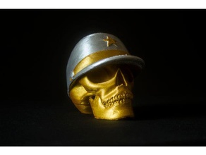 crânio militar cap decoração pac mortos stl 3d print model - Mito3D