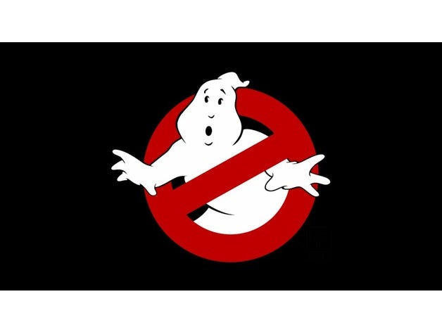 ghostbusters logo - dual extrude 3d printing color extruder extruders extrusion material ghostbuster 3D print model - Mito3D