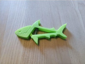 sharkz klip bahar ekstra tutam mutfak ve yemek hayvan remix köpekbalığı 3d print model - Mito3D
