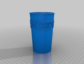mi personalizados pi - copa de la manga su cocina y comedor personalizado 3d print model - Mito3D