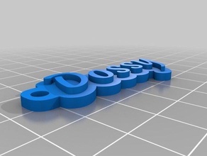 dossy llavero llaveros personalizado 3d print model - Mito3D