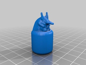 egyptian wolf funerary urn 3d printing 3d print model - Mito3D