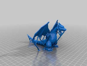 charizard mínimo de suporte criaturas 3d print model - Mito3D